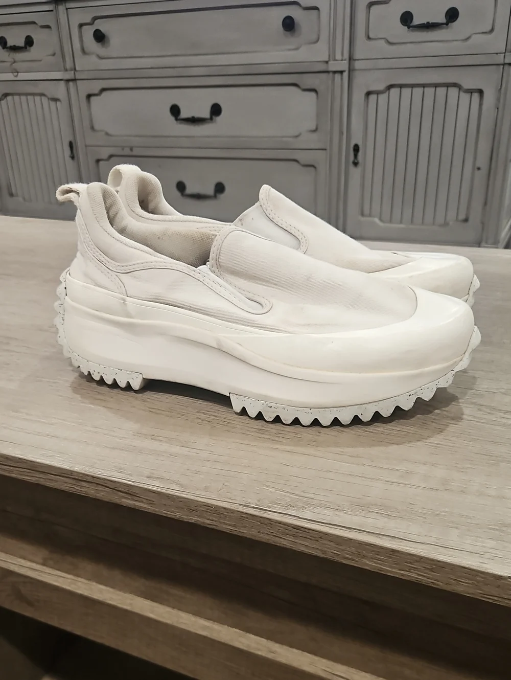 White Platform Slip-On Women's Sneakers size 7.5